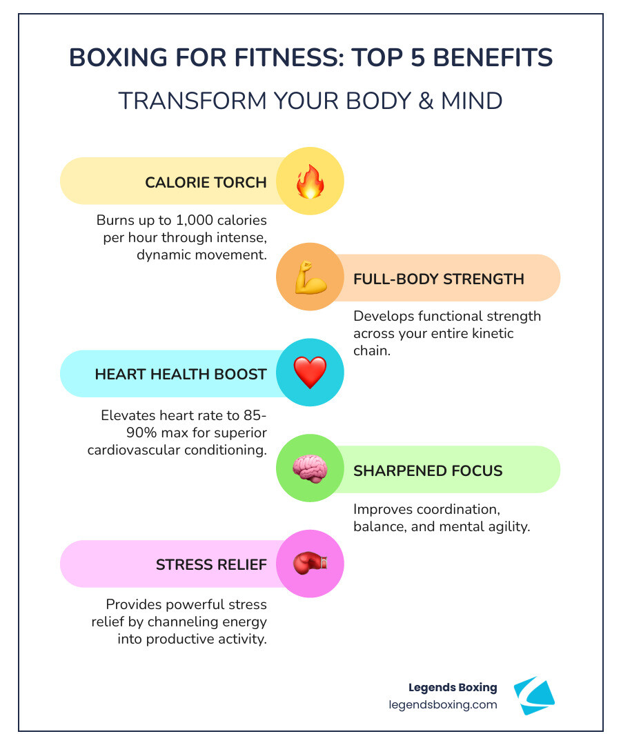 Boxing for Fitness: Top 5 Benefits infographic