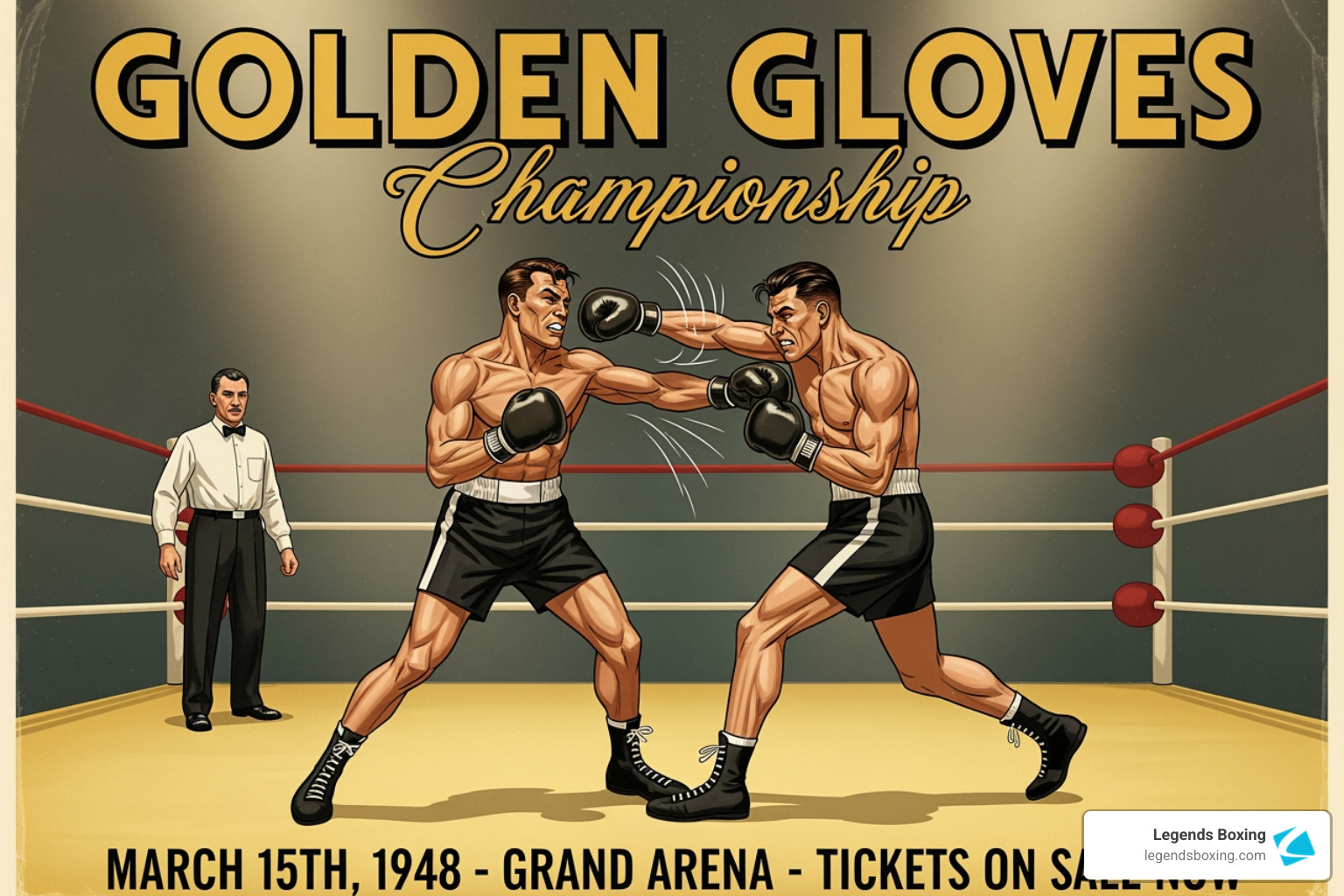 The Golden Gloves Championship — the arena where boxing history was made in 1947